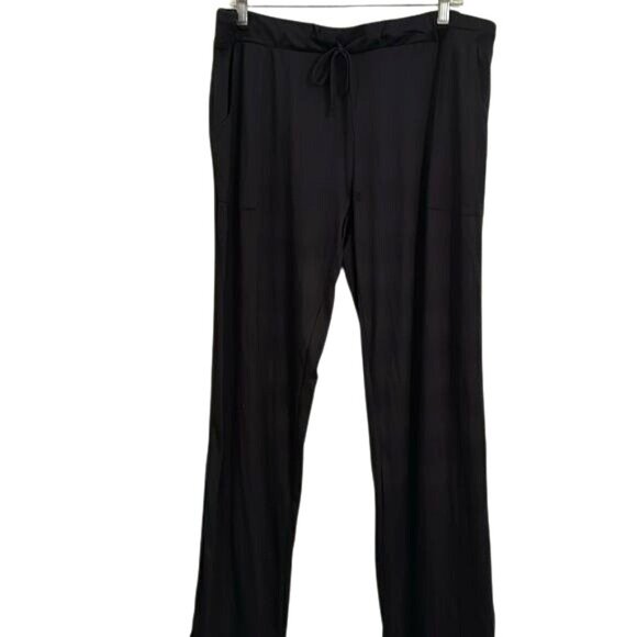 Lucky Brand Womens Black Drawstring Lounge Pants XL 95% Polyester 5% Spandex - Picture 4 of 7